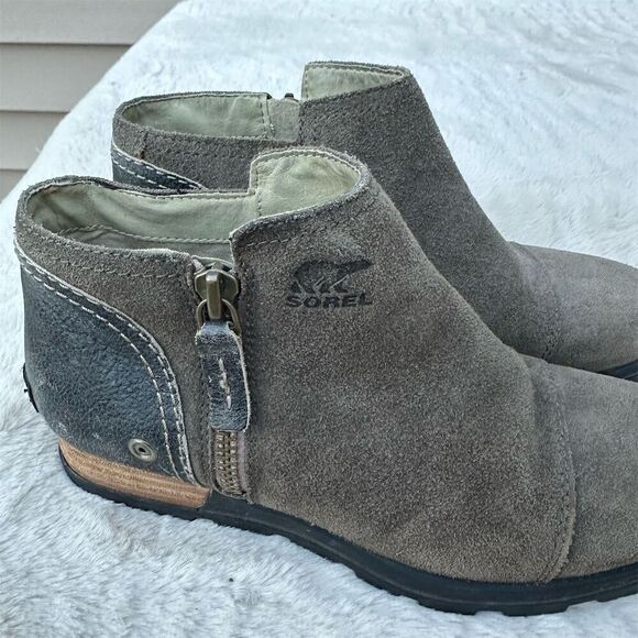 Sorel Women's Chelsea Ankle Boots Brown Suede Leather Size 7 - Picture 4 of 13